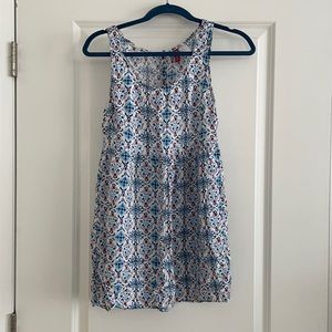 Divided blue print summer dress